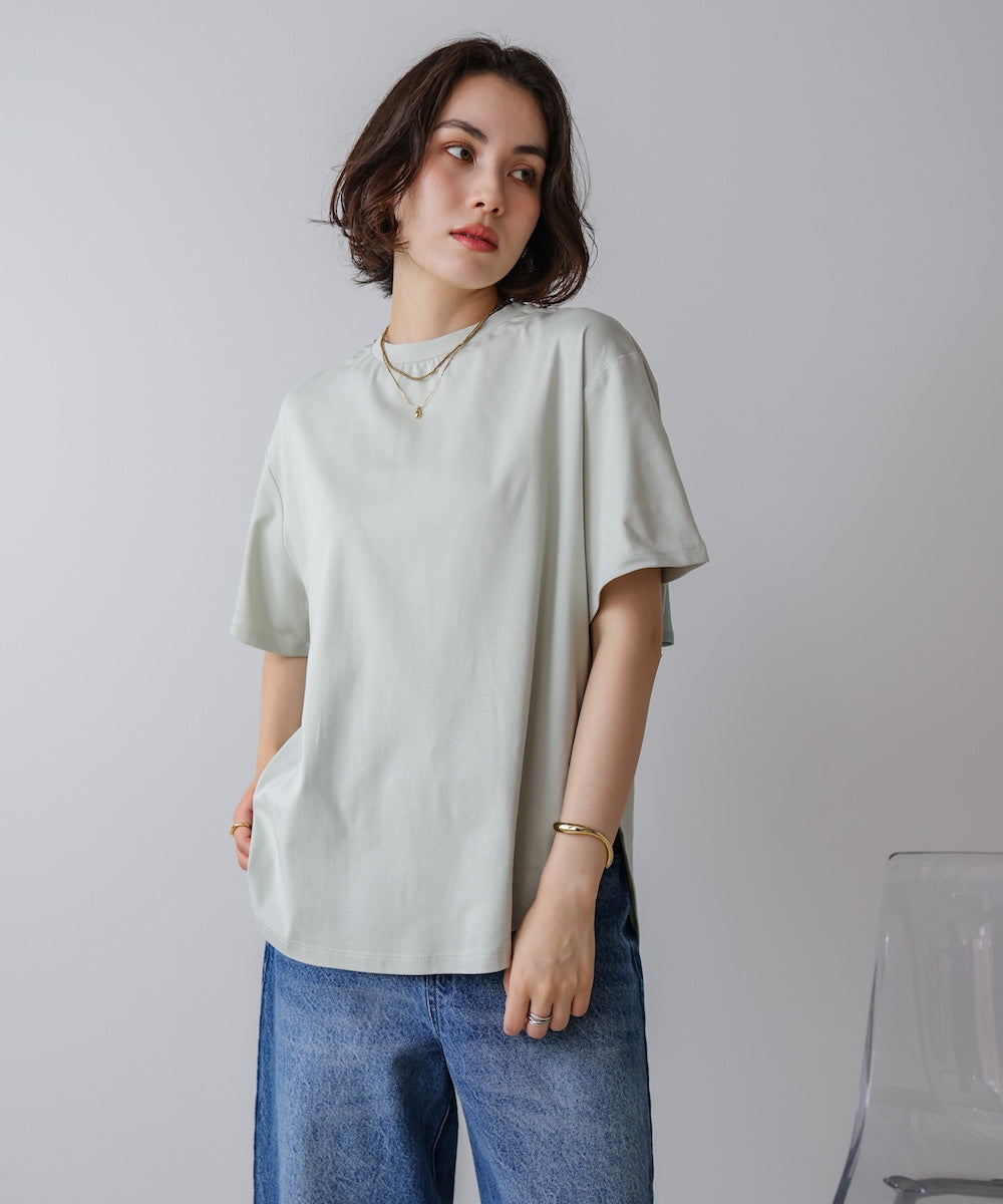 異素材バックフリルプルオーバー