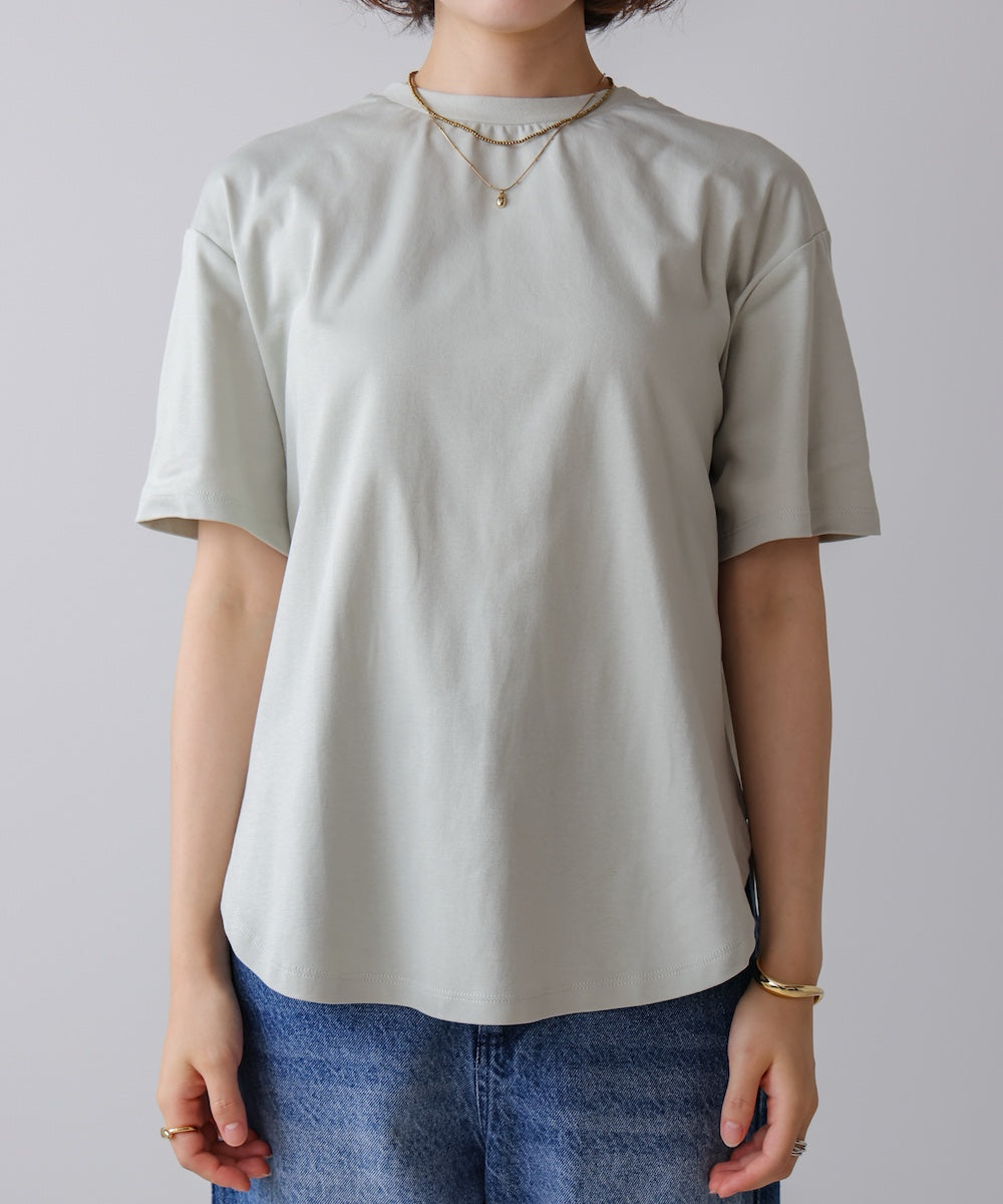 異素材バックフリルプルオーバー