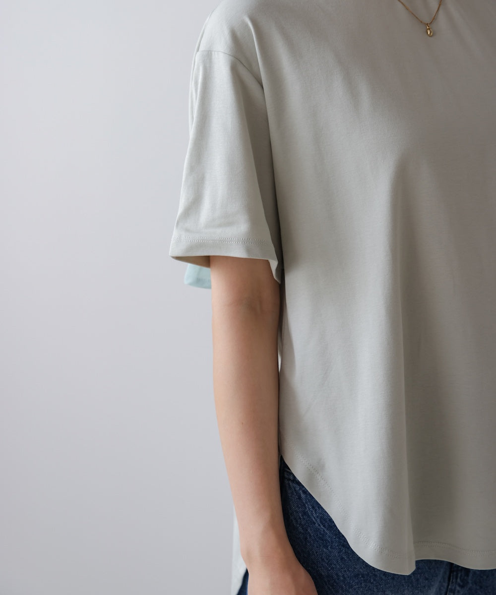 異素材バックフリルプルオーバー