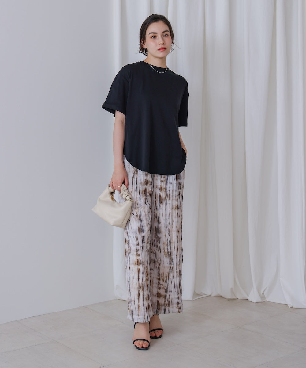 異素材バックフリルプルオーバー