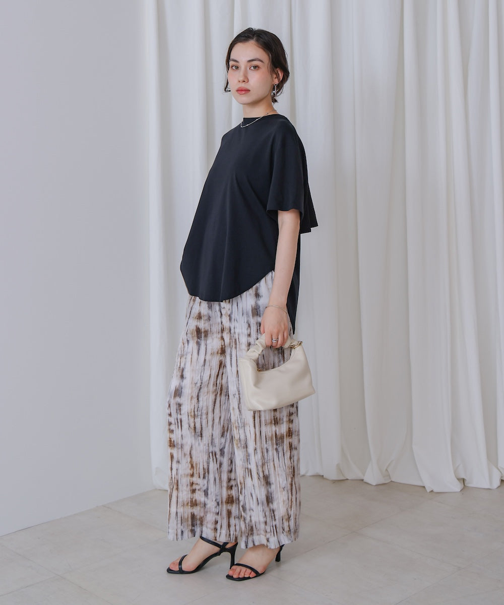 異素材バックフリルプルオーバー