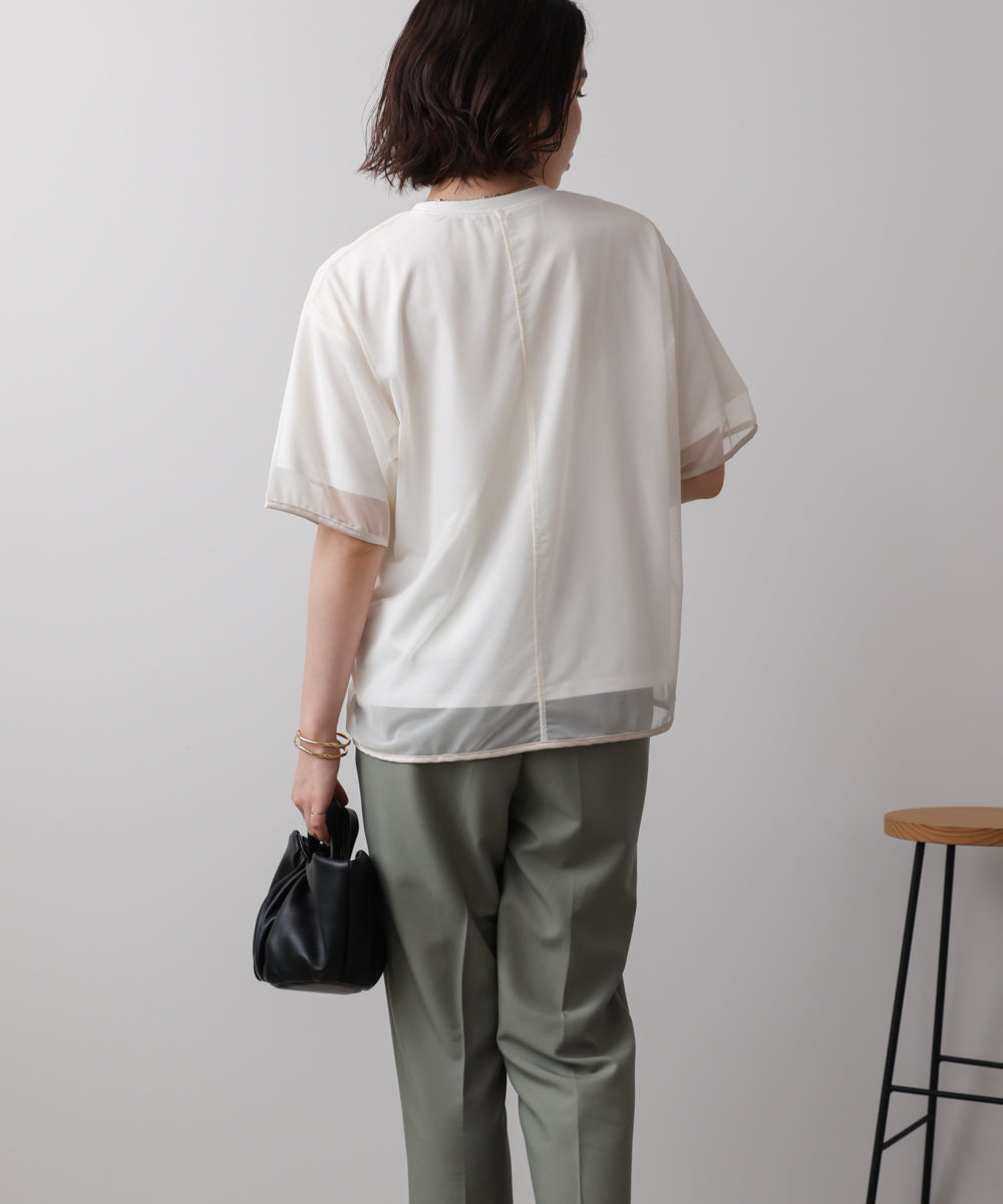 チュールレイヤードプルオーバー