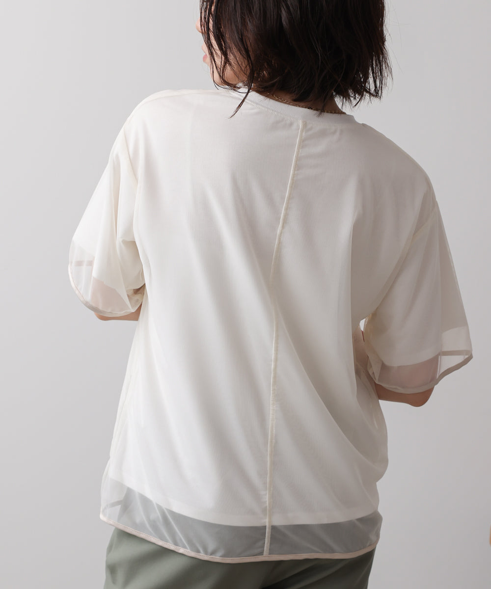 チュールレイヤードプルオーバー