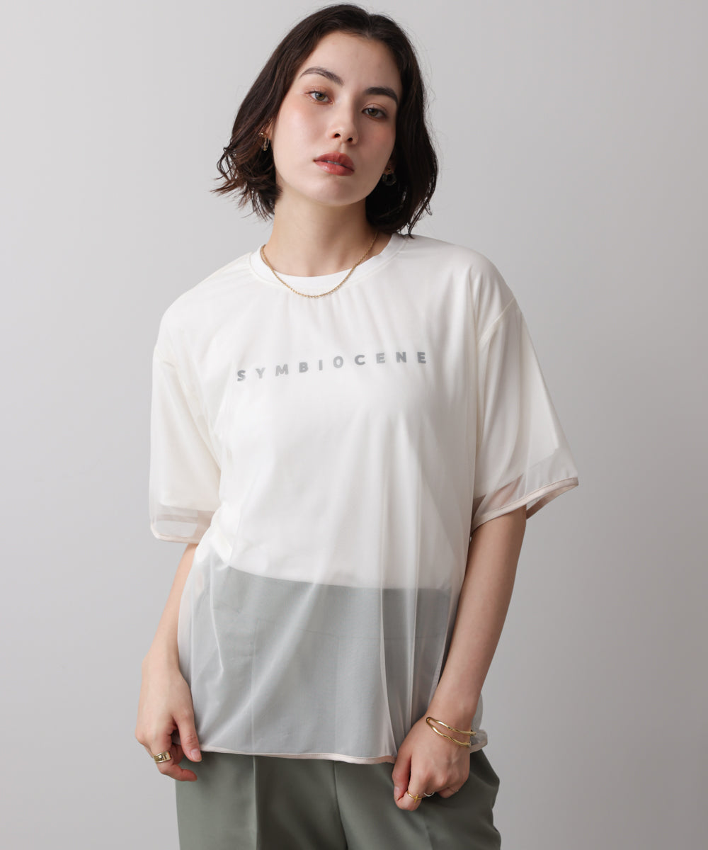 チュールレイヤードプルオーバー