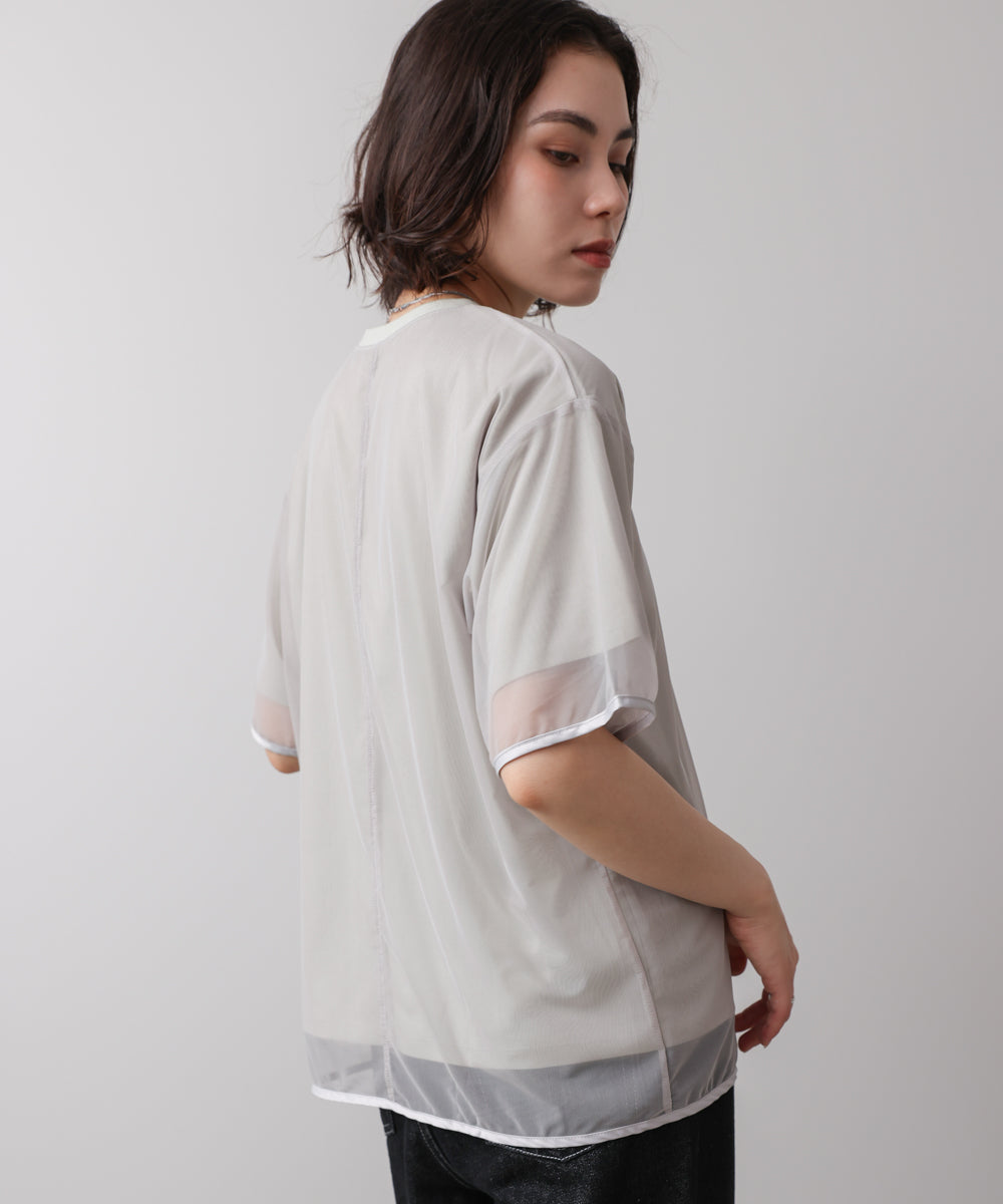 チュールレイヤードプルオーバー