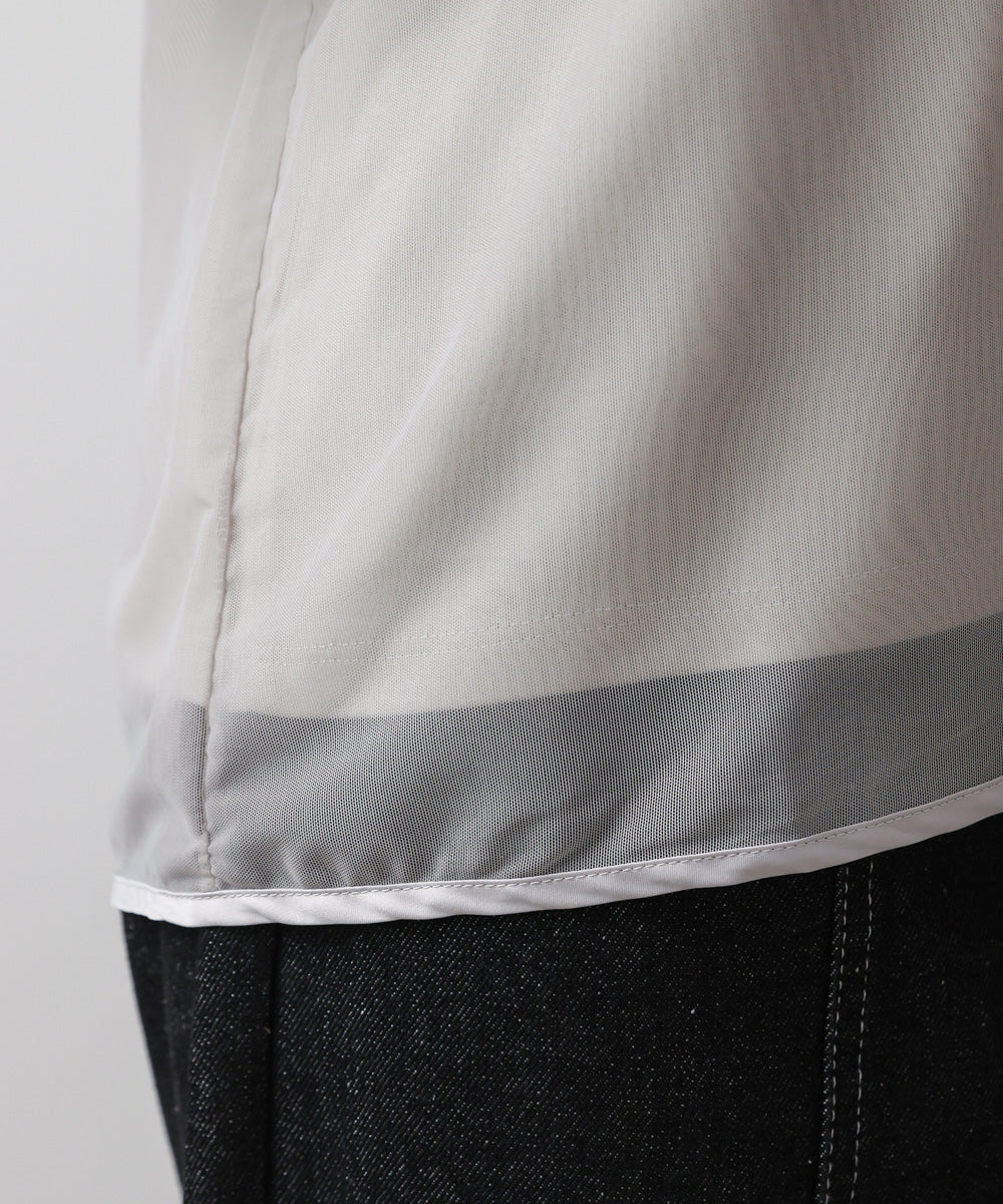 チュールレイヤードプルオーバー