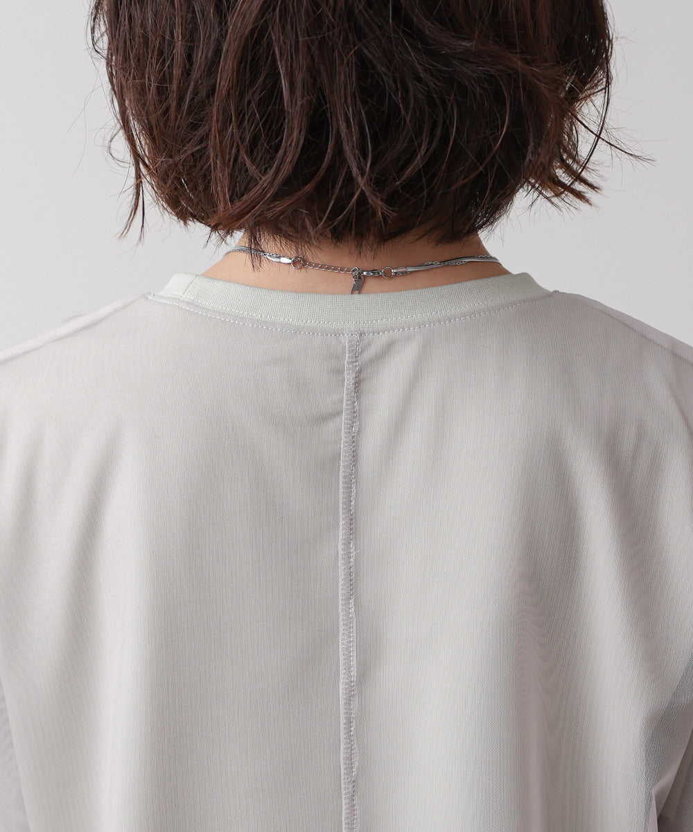 チュールレイヤードプルオーバー