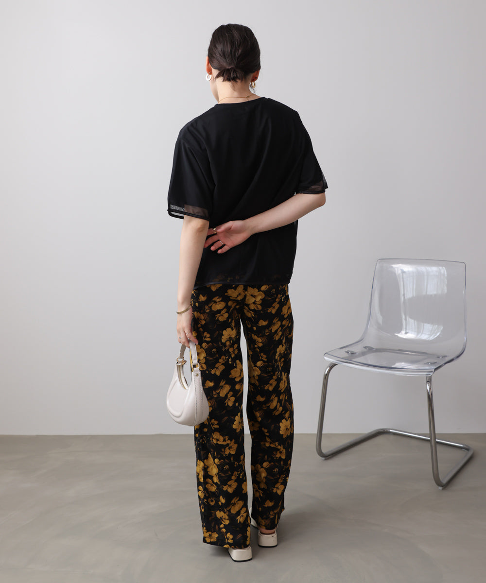 チュールレイヤードプルオーバー