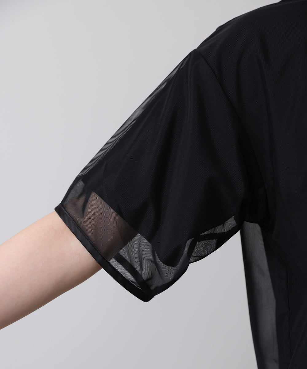 チュールレイヤードプルオーバー