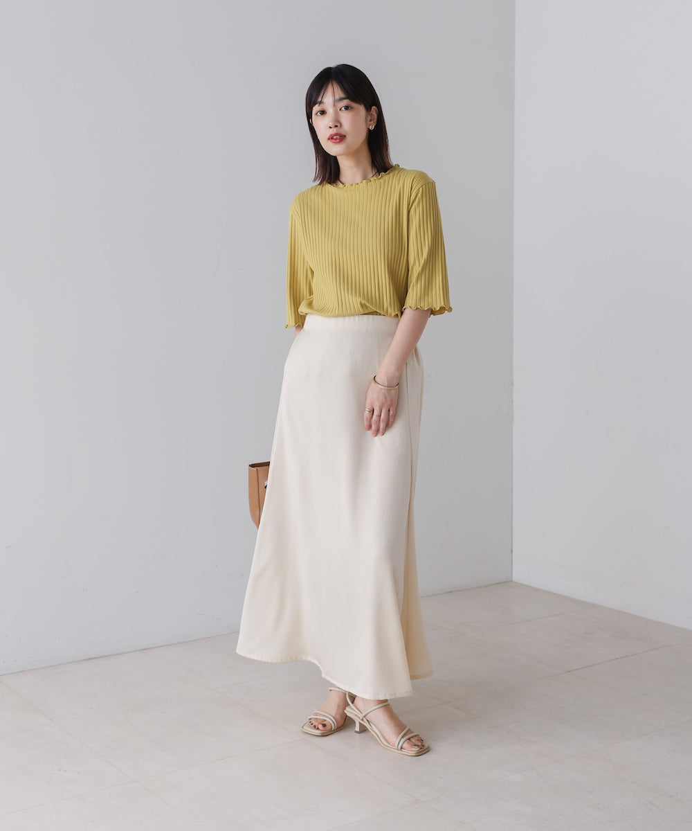 5分袖リブTシャツ