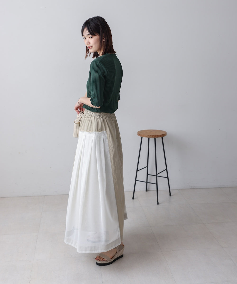 5分袖リブTシャツ