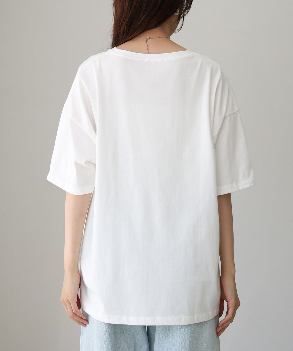 フォトプリントカラーロゴTシャツ