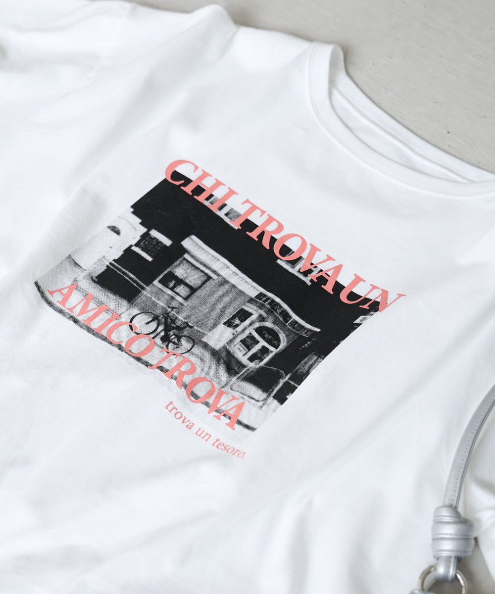 フォトプリントカラーロゴTシャツ