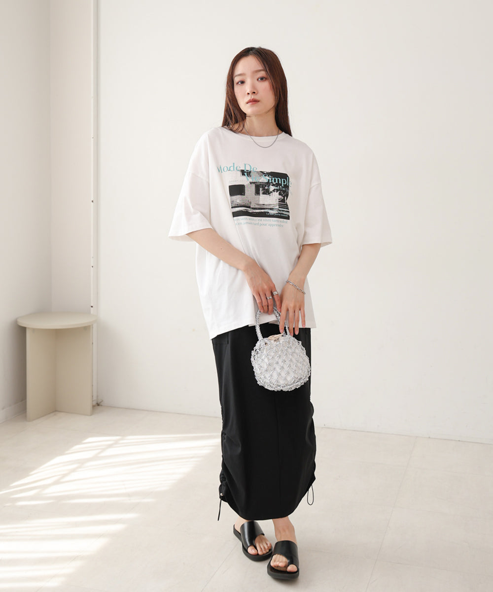 フォトプリントカラーロゴTシャツ