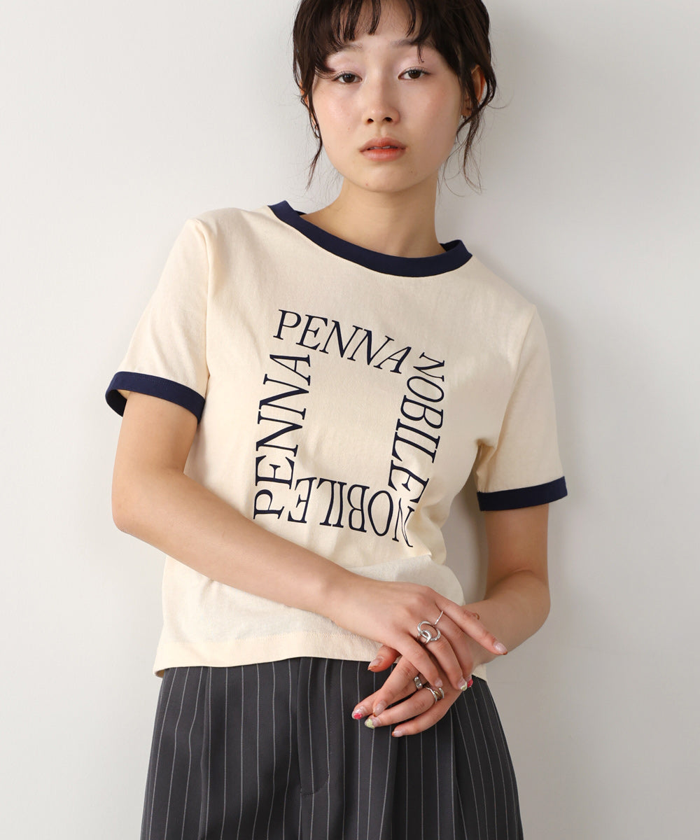配色リンガーロゴTシャツ