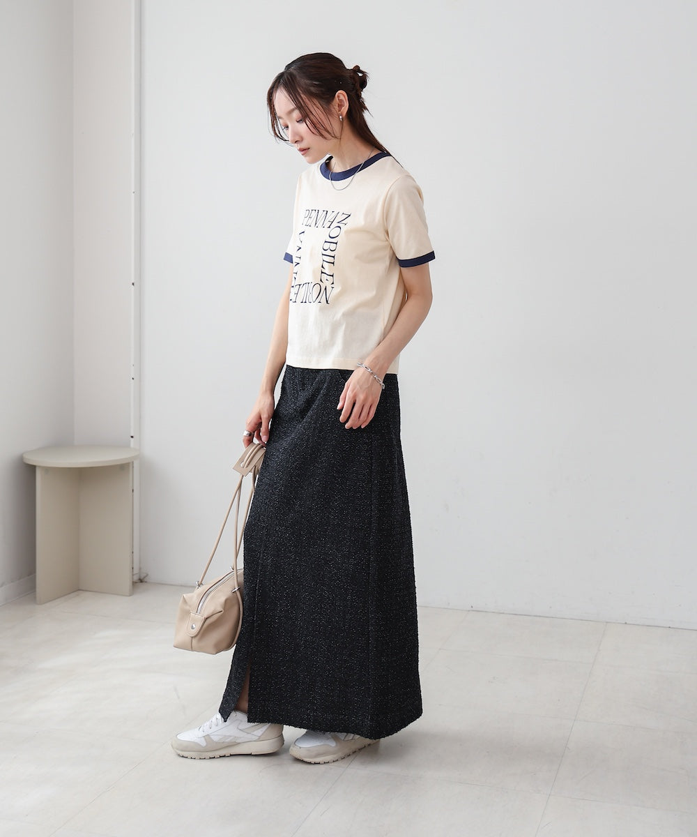 配色リンガーロゴTシャツ