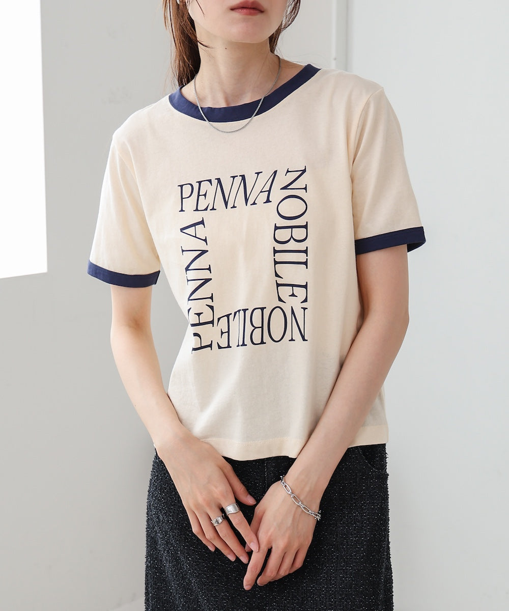 配色リンガーロゴTシャツ