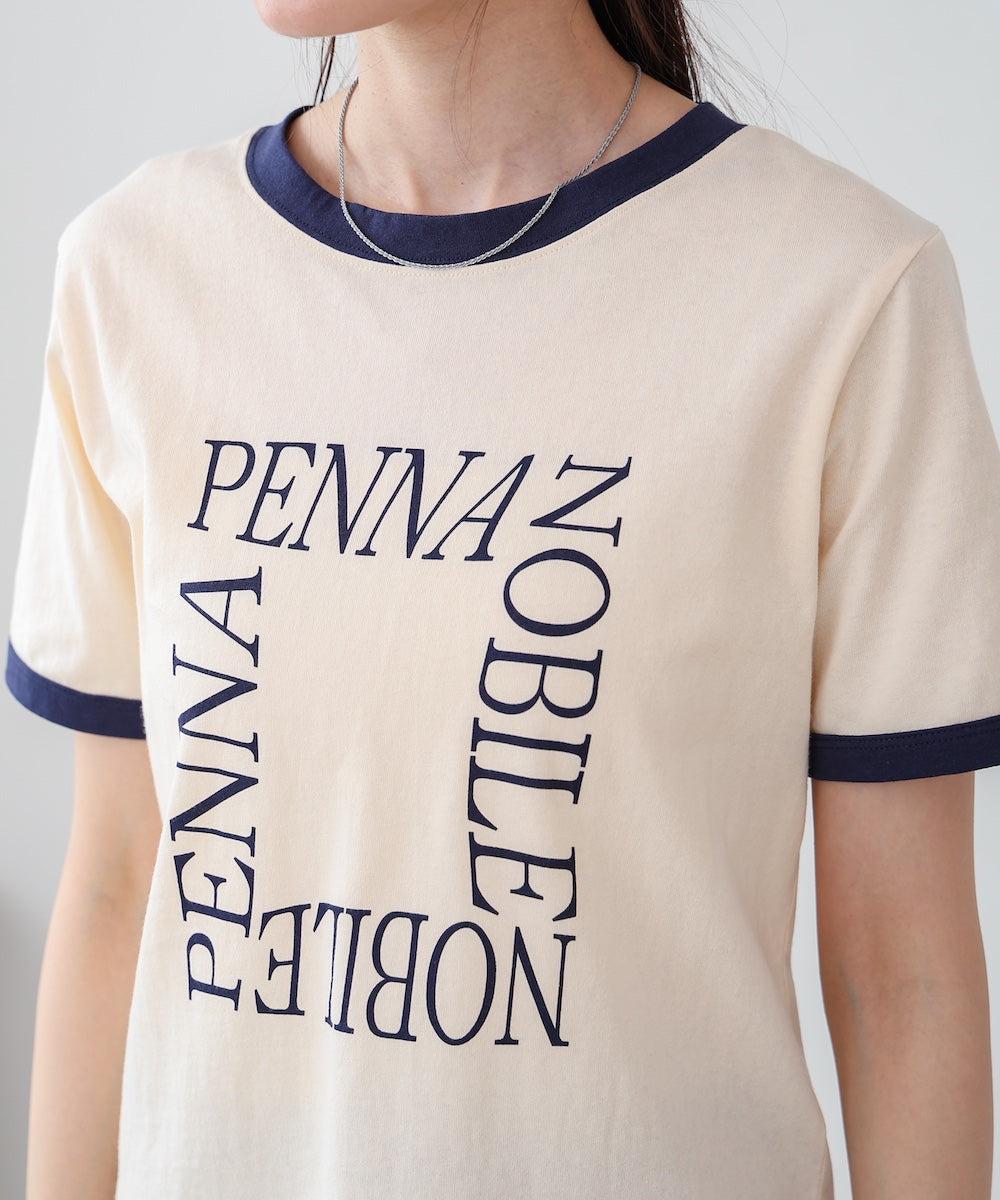 配色リンガーロゴTシャツ