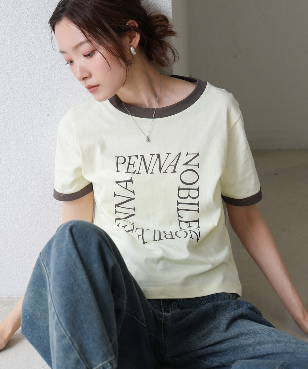 配色リンガーロゴTシャツ