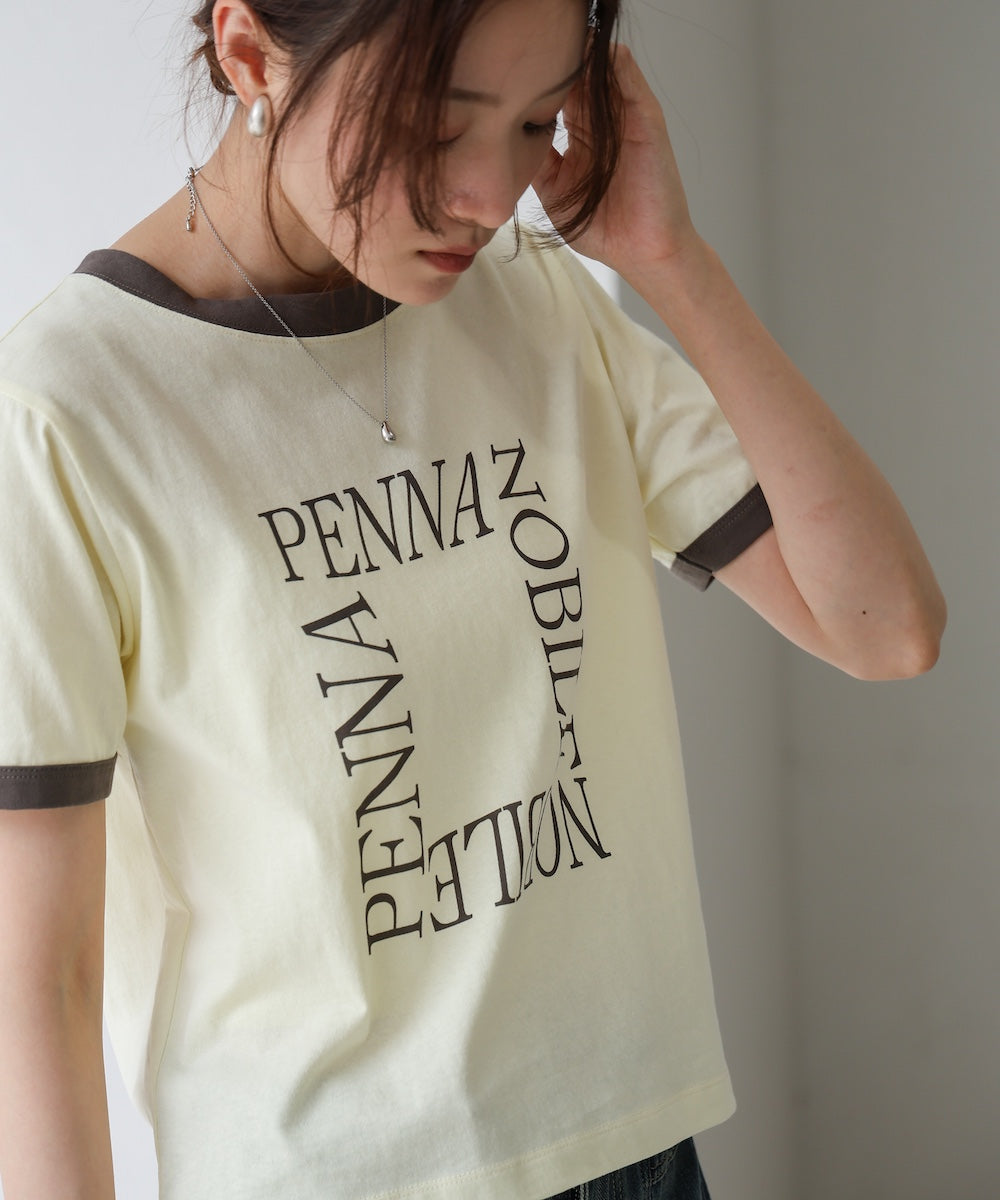 配色リンガーロゴTシャツ