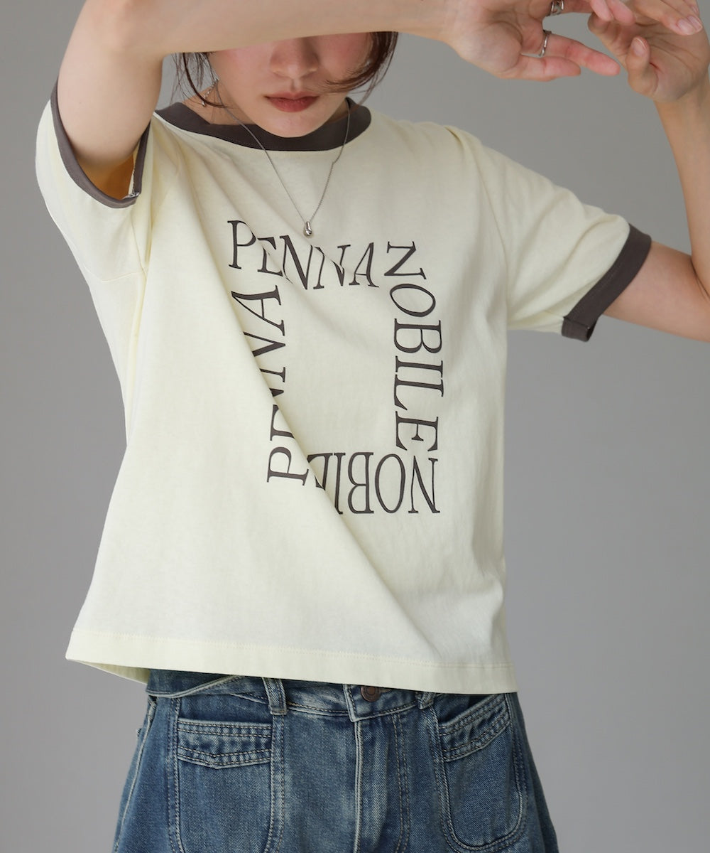 配色リンガーロゴTシャツ