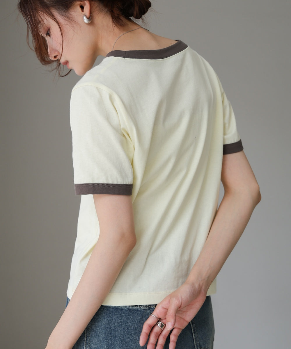 配色リンガーロゴTシャツ