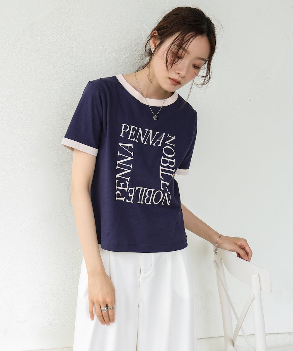 配色リンガーロゴTシャツ