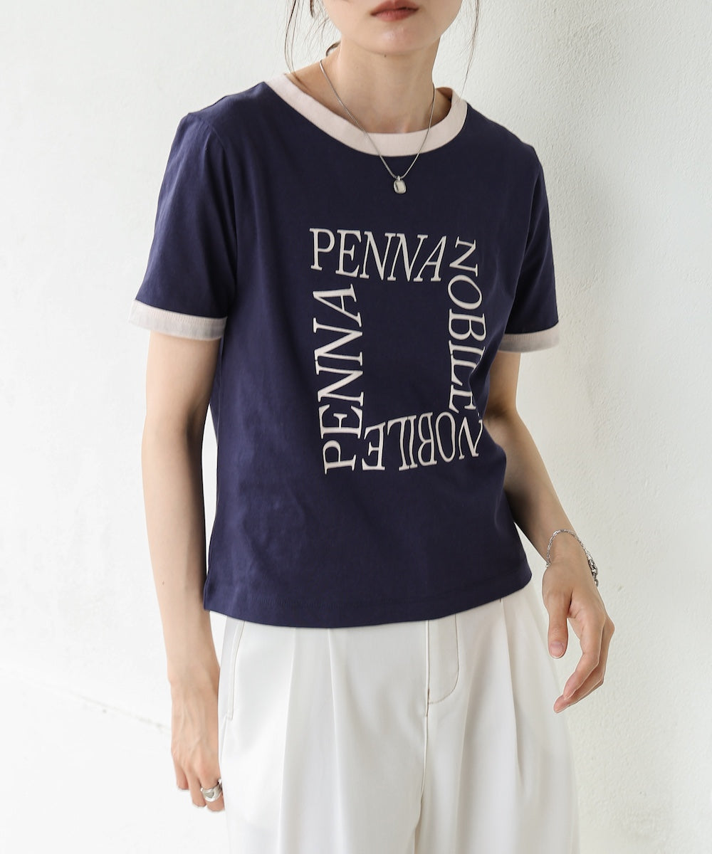 配色リンガーロゴTシャツ