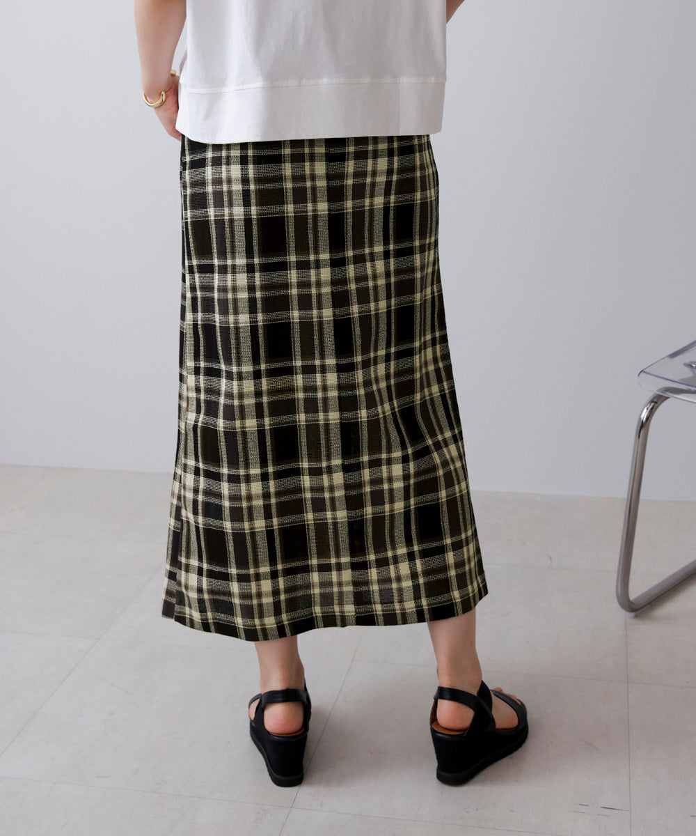 カラミチェックスカート