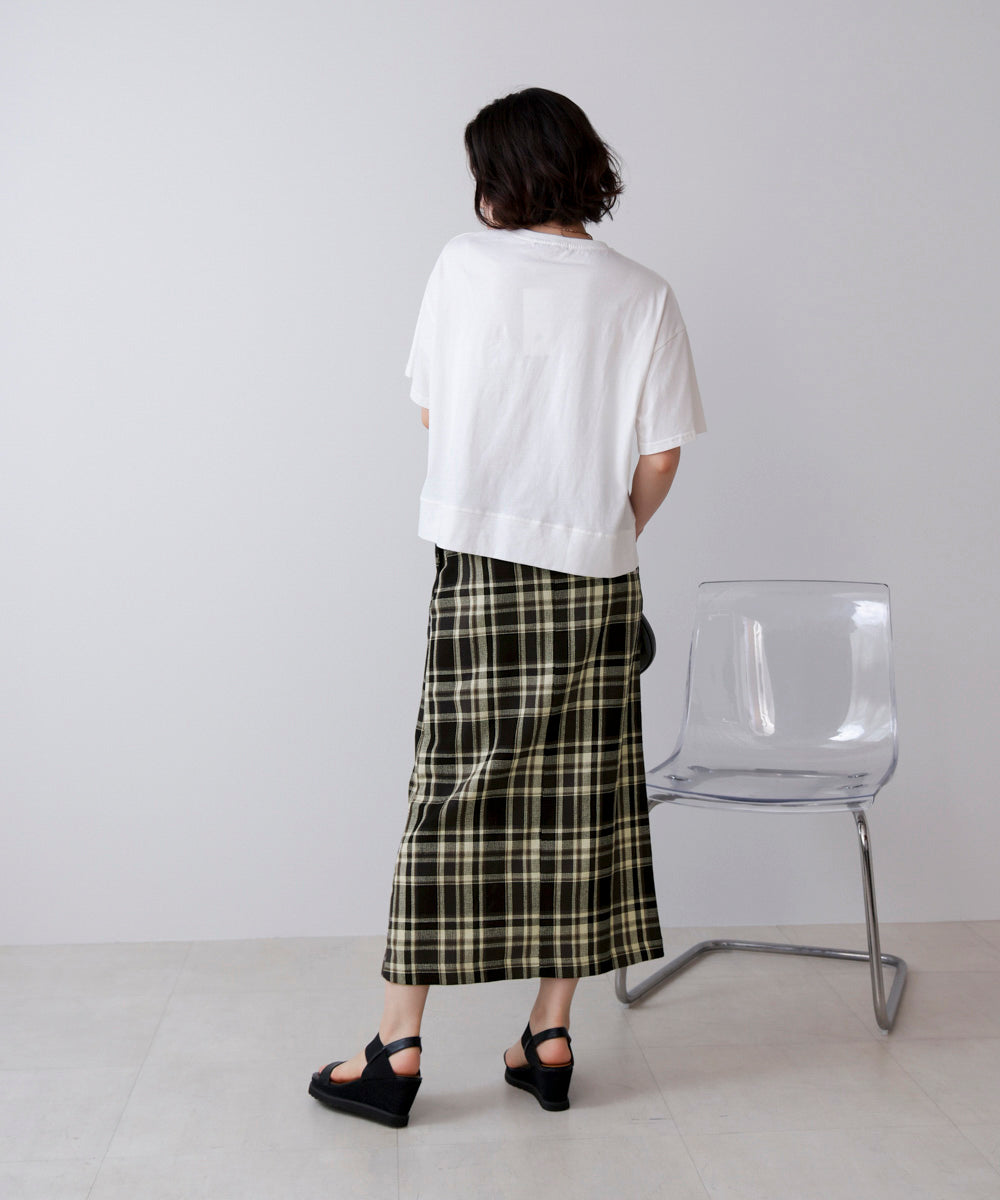 カラミチェックスカート