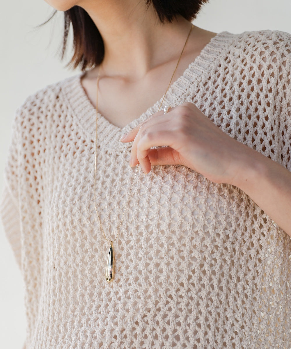 メタルドロップネックレス