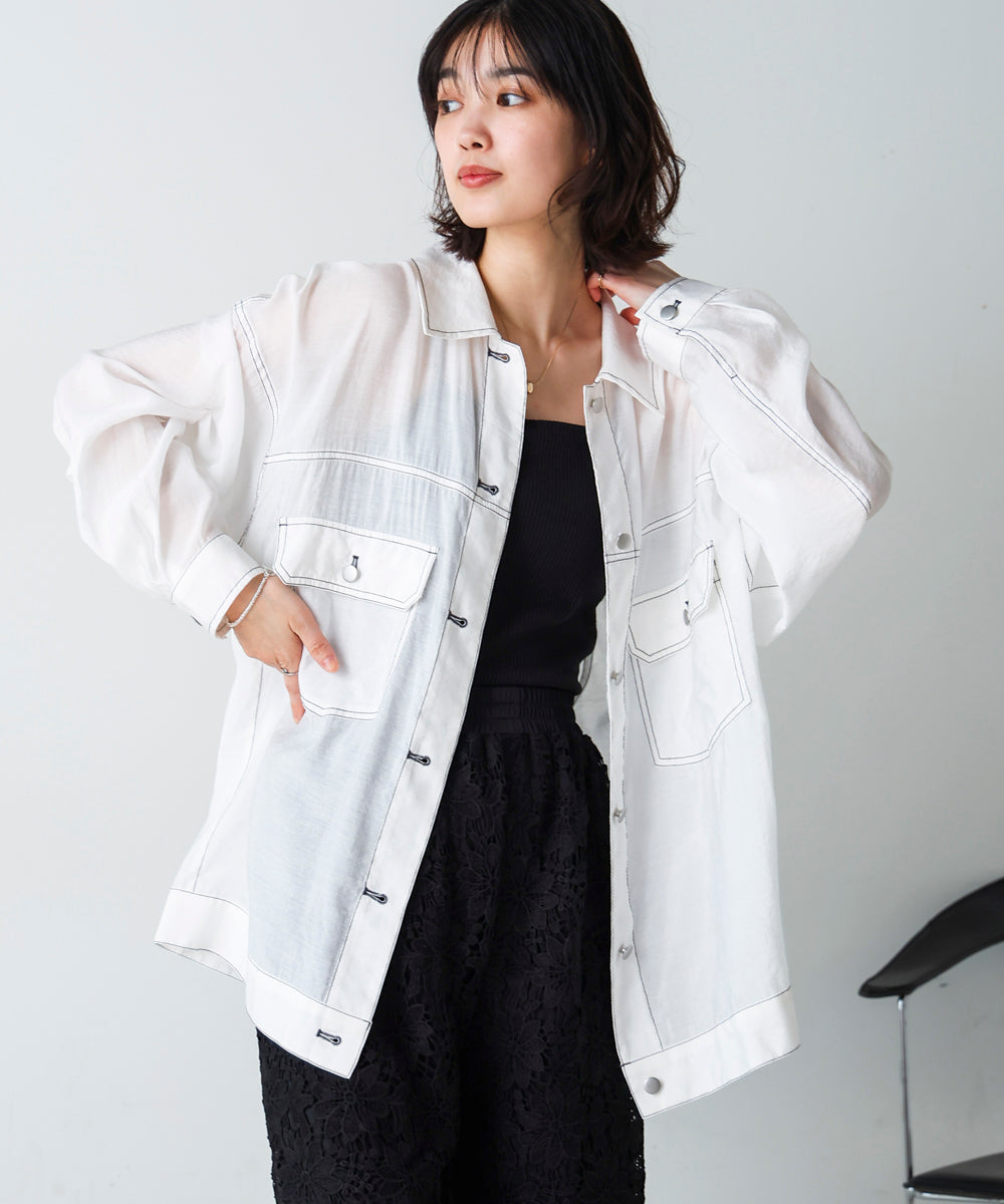 シアーシャツジャケット