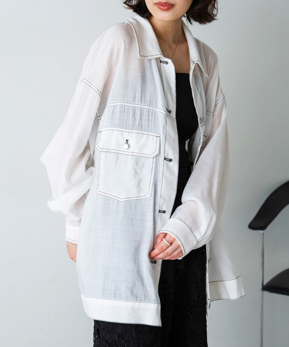 シアーシャツジャケット