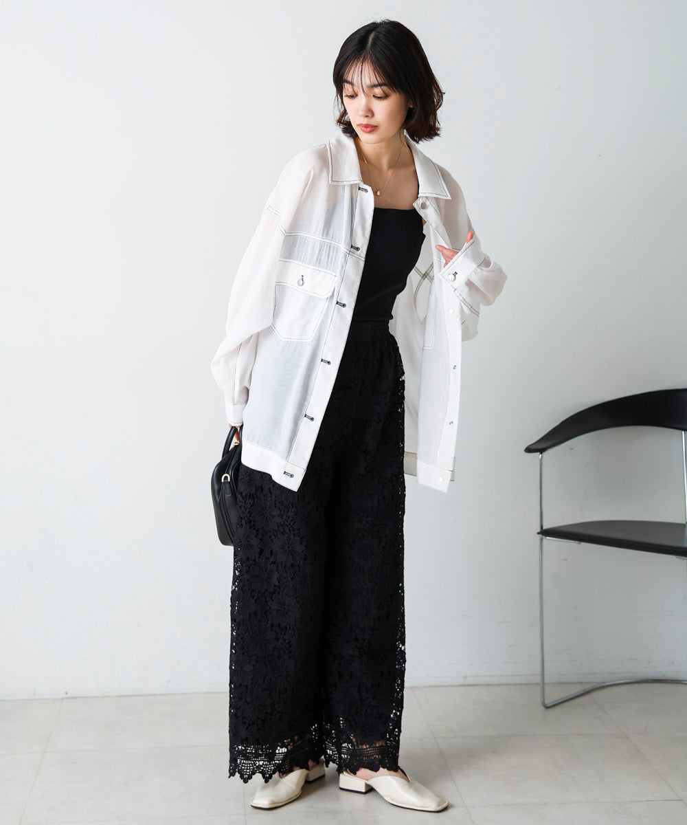 シアーシャツジャケット