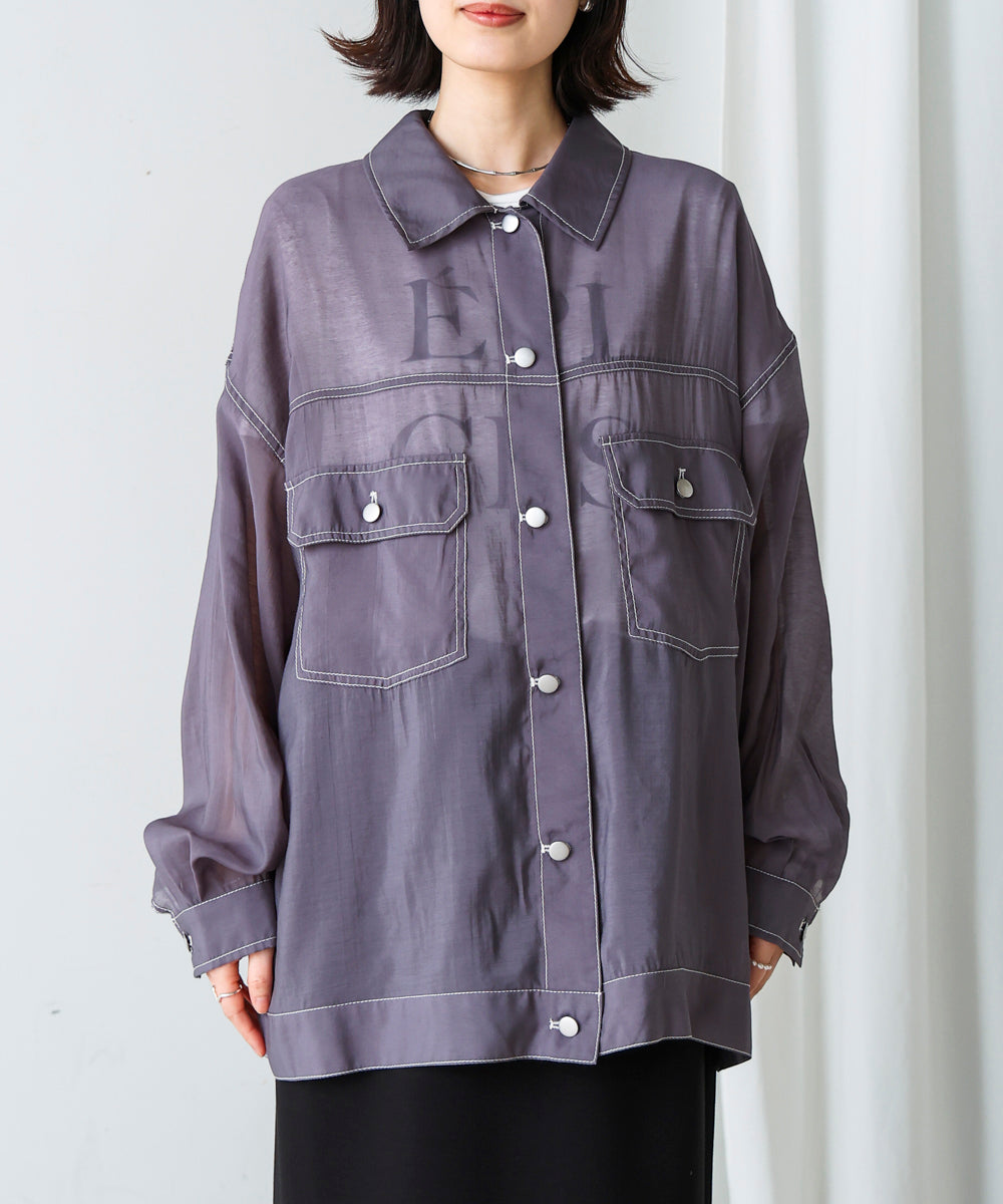 シアーシャツジャケット