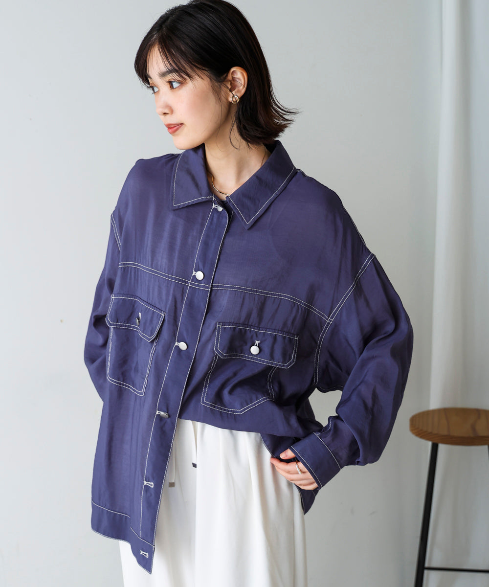 シアーシャツジャケット