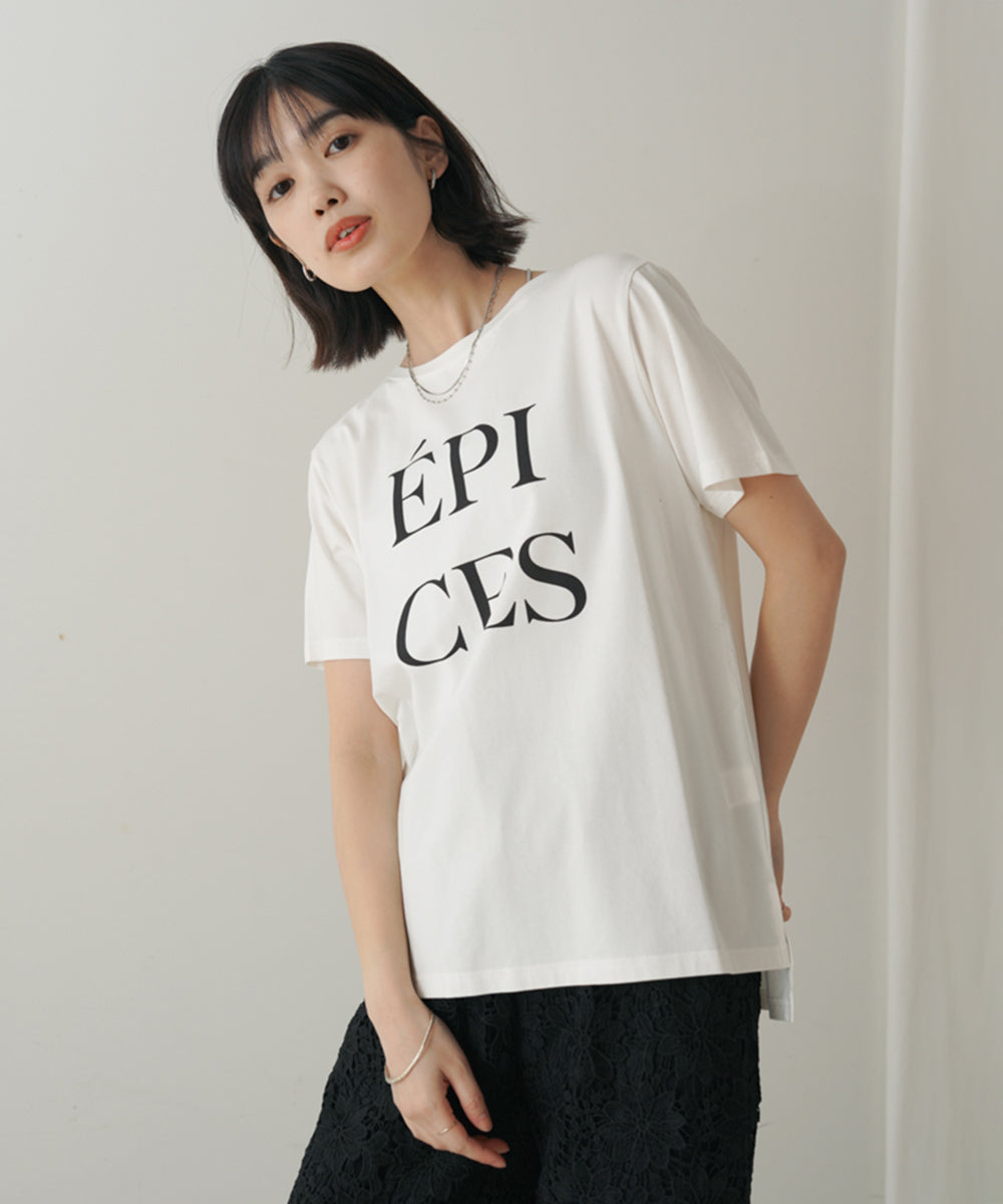 カラーロゴプリントTシャツ