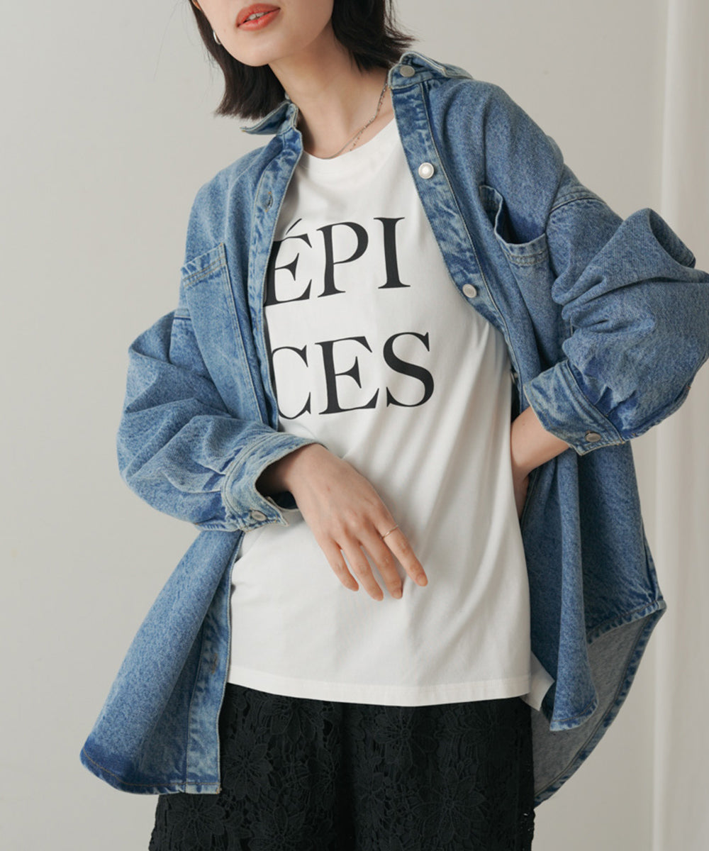 カラーロゴプリントTシャツ