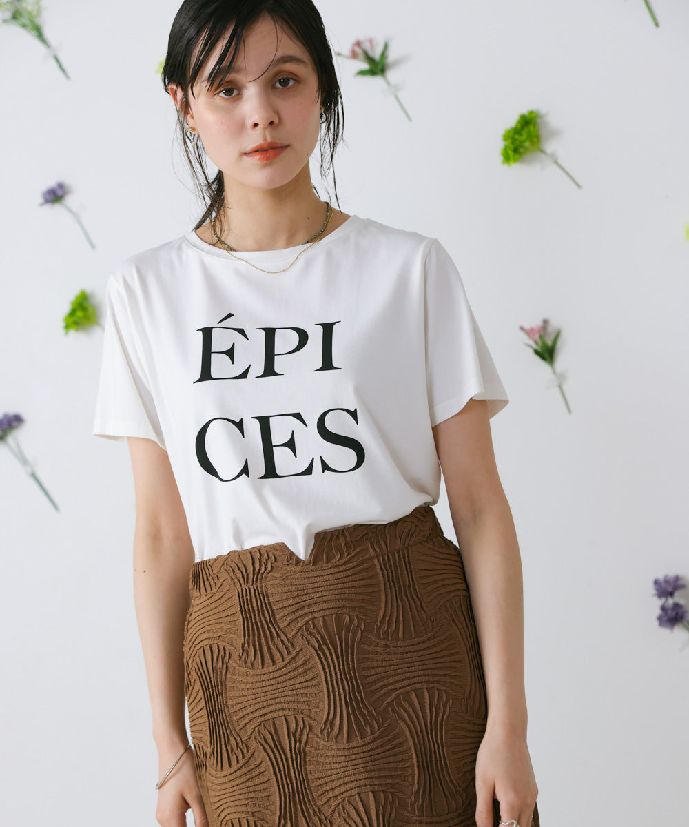 カラーロゴプリントTシャツ