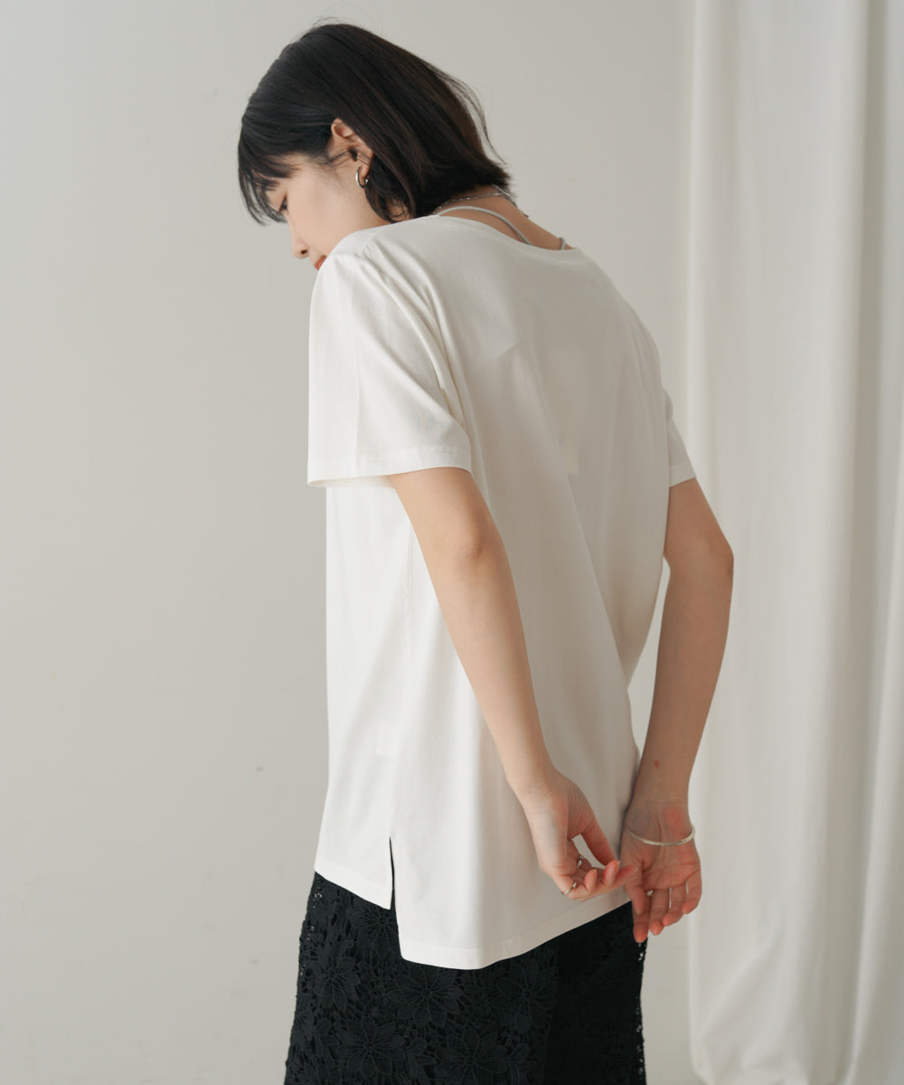 カラーロゴプリントTシャツ