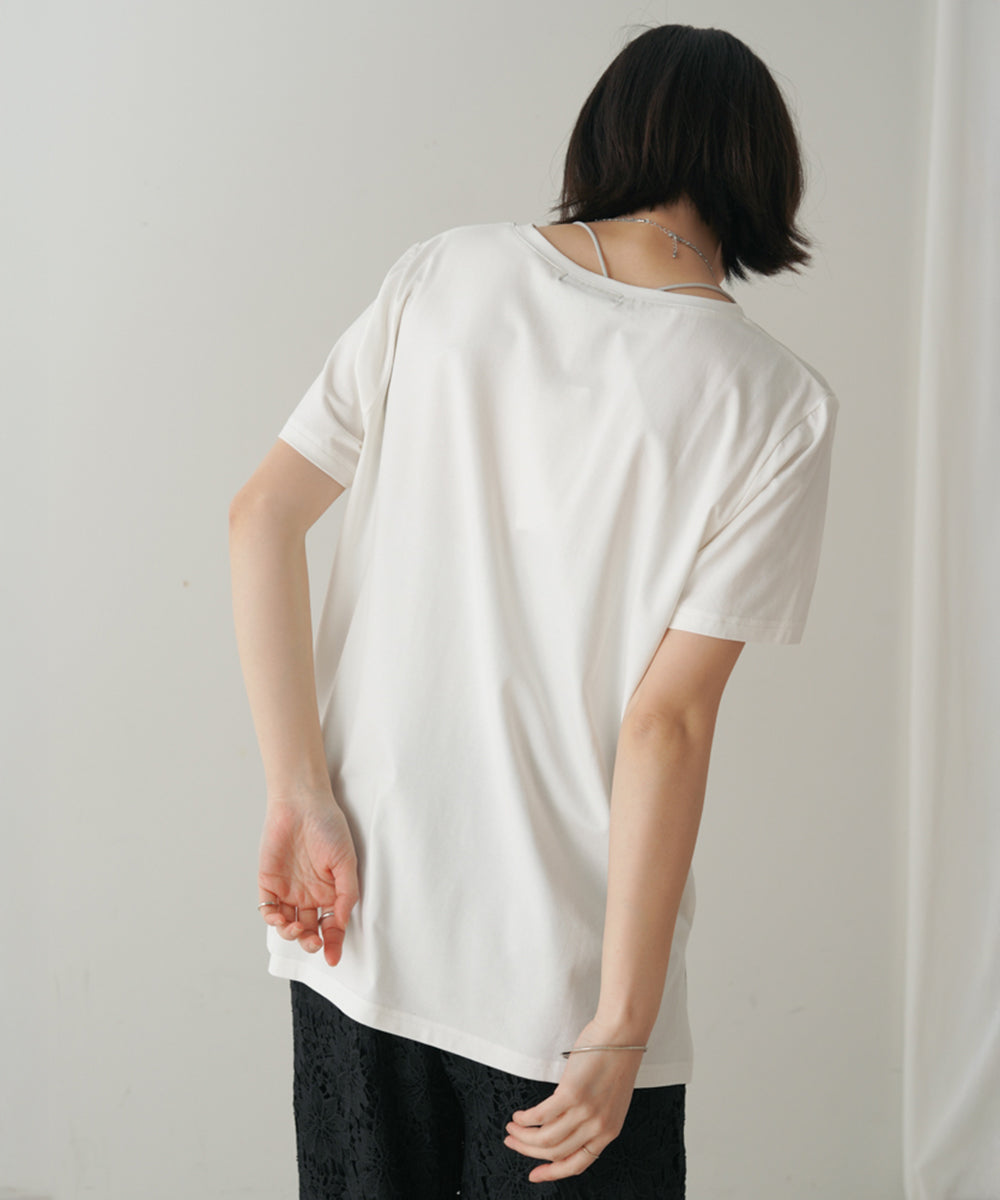 カラーロゴプリントTシャツ