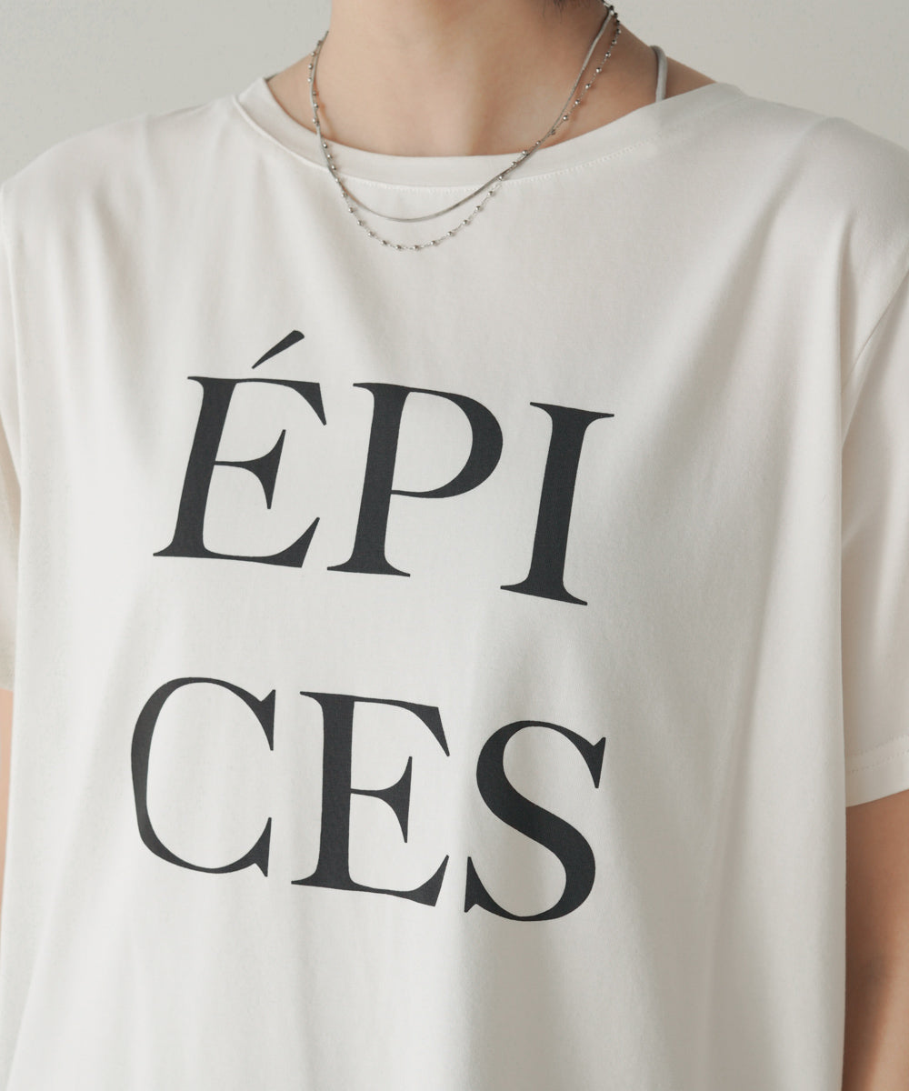 カラーロゴプリントTシャツ