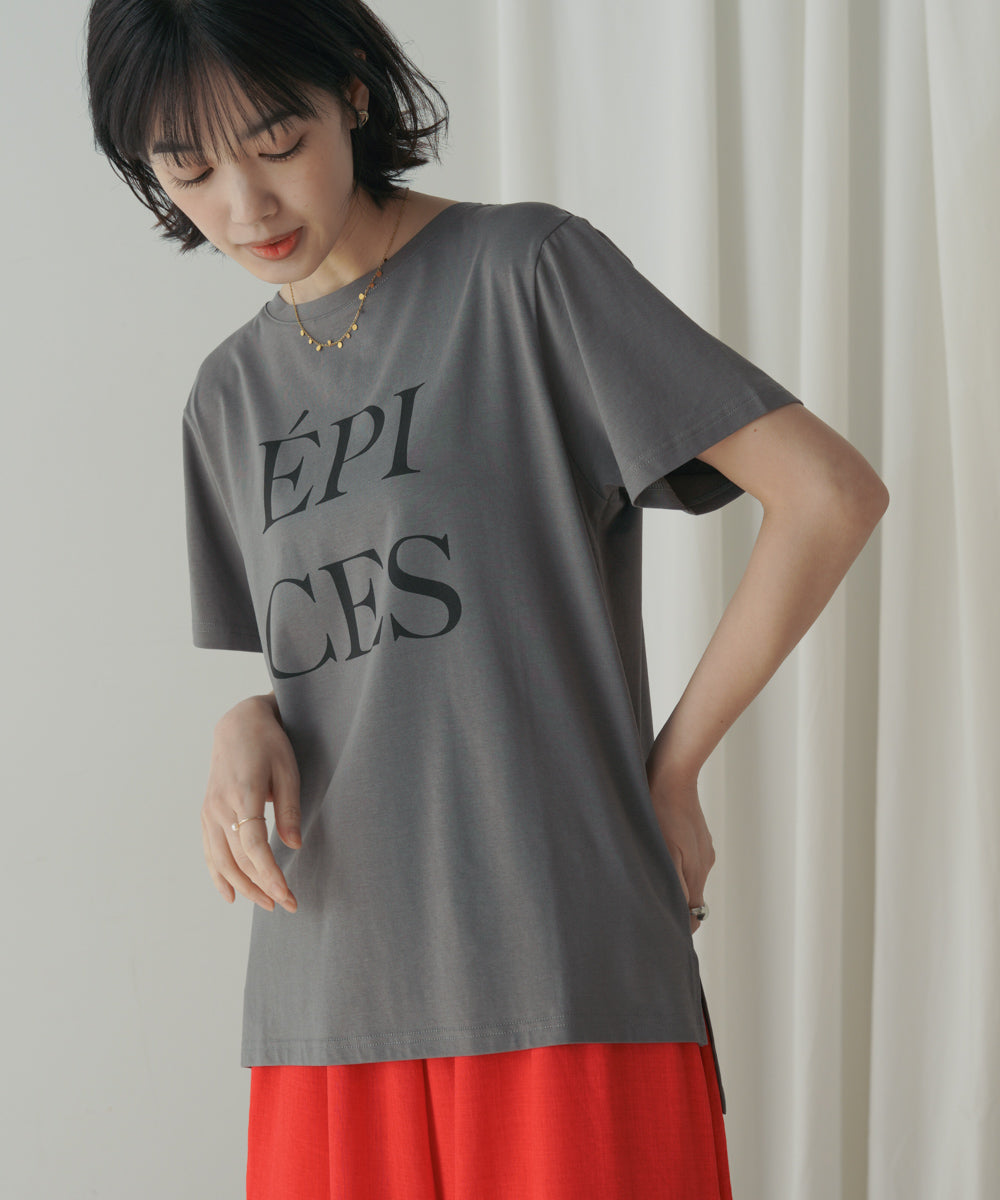 カラーロゴプリントTシャツ