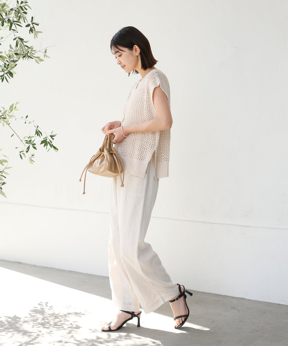 【WEB限定】透かし編みニット