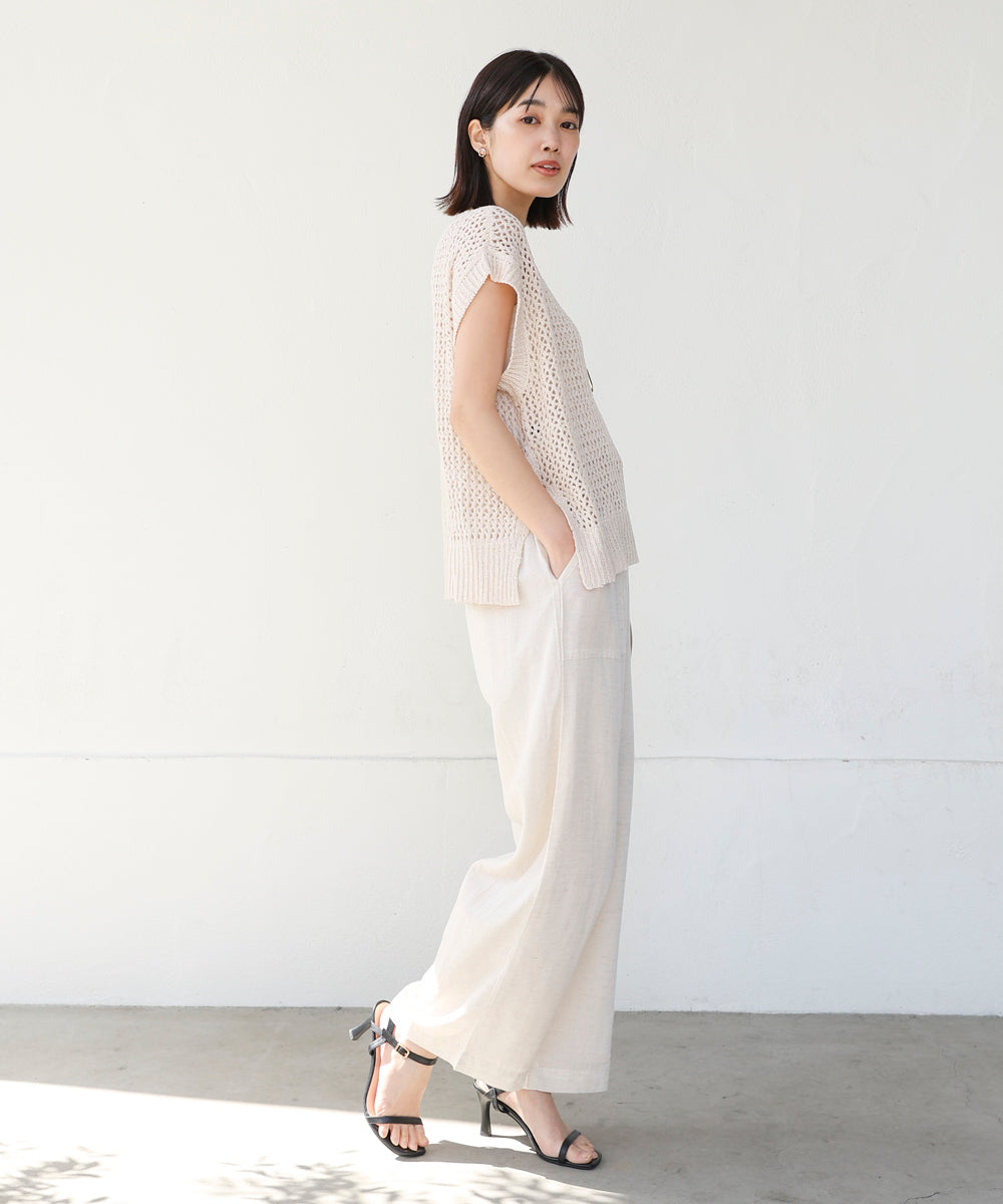 【WEB限定】透かし編みニット