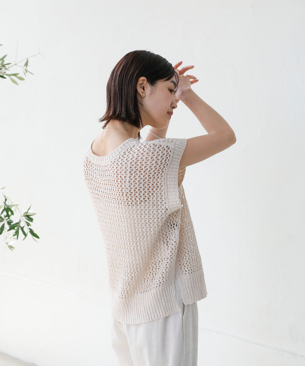 【WEB限定】透かし編みニット