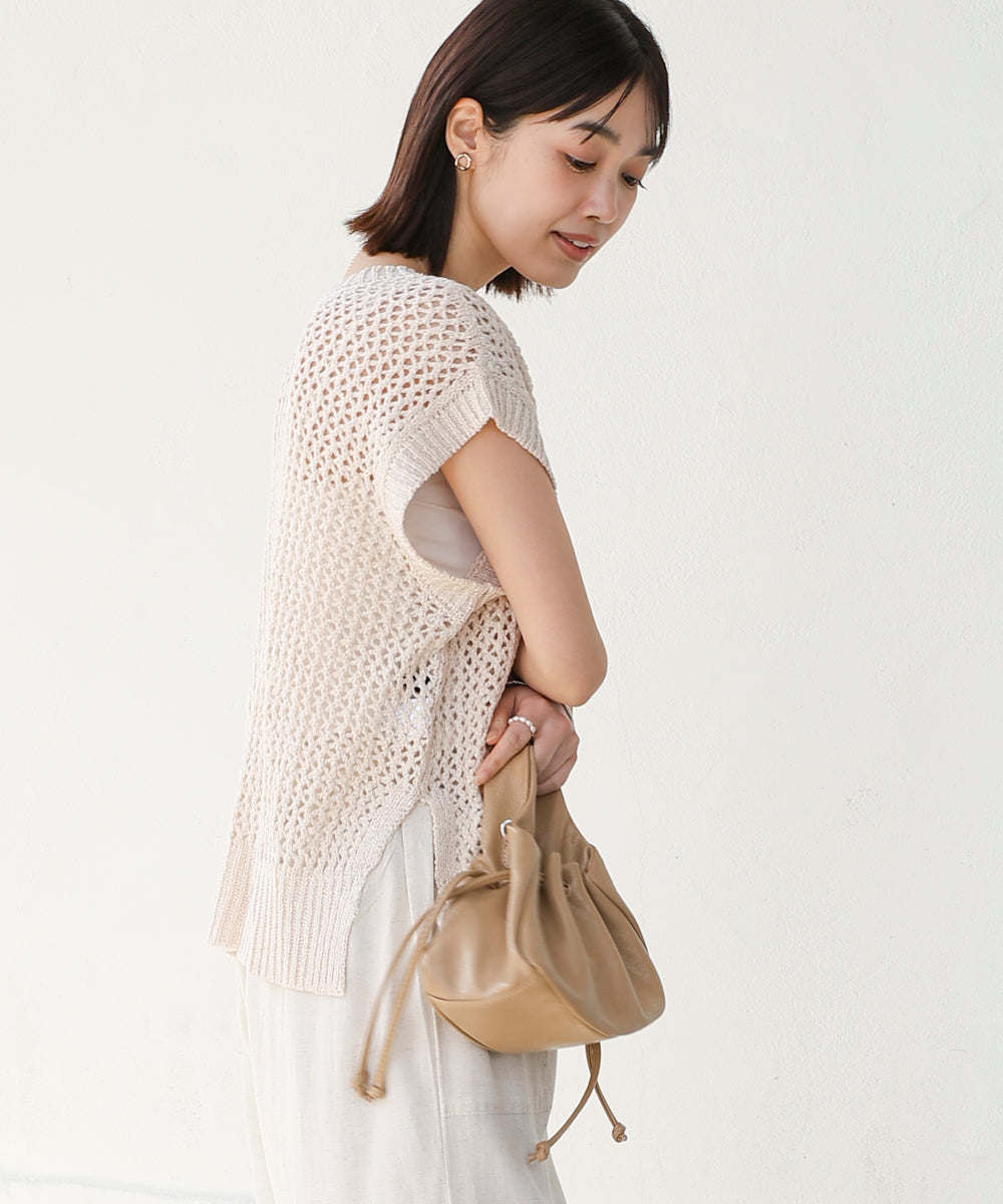 【WEB限定】透かし編みニット