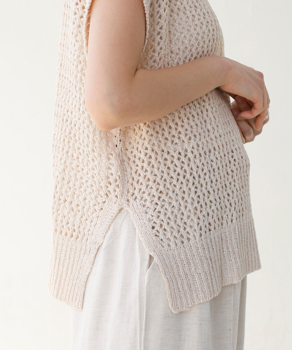 【WEB限定】透かし編みニット