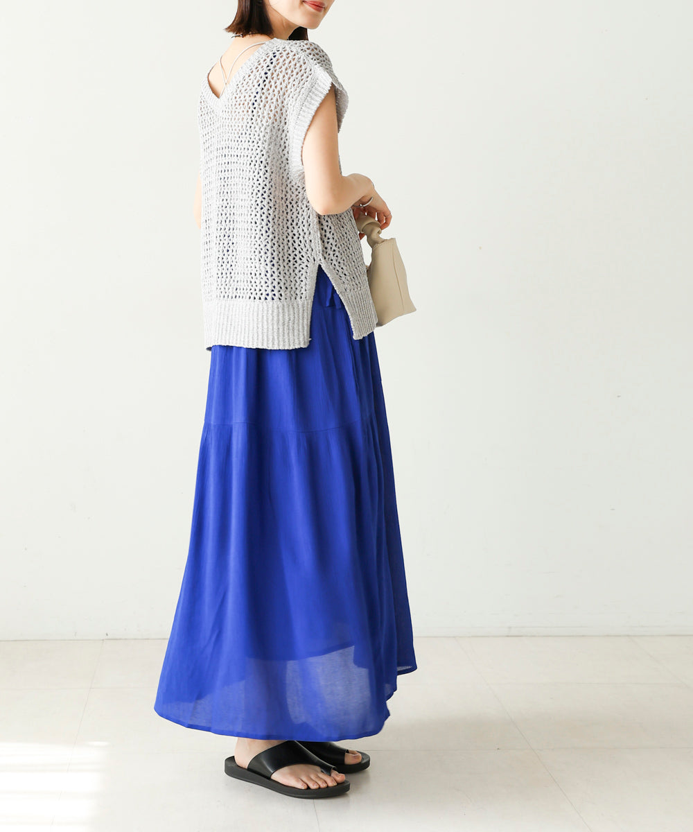 【WEB限定】透かし編みニット