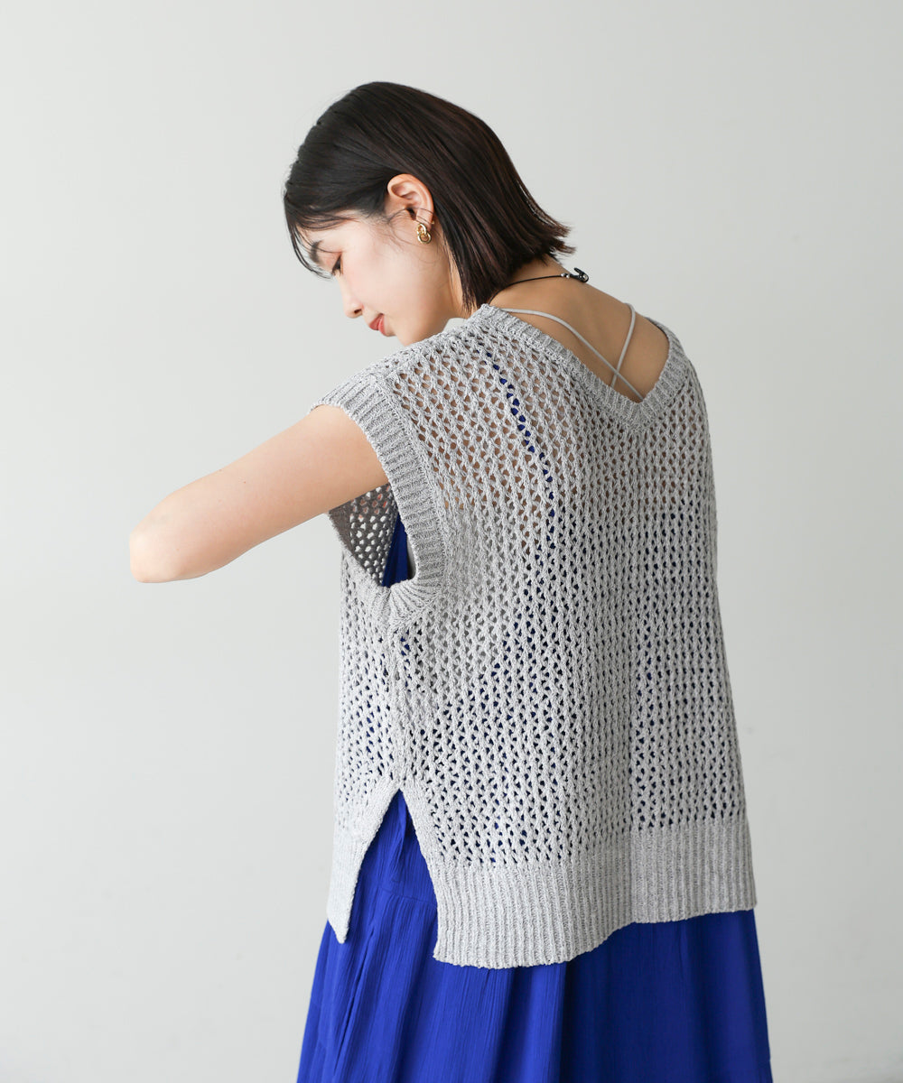 【WEB限定】透かし編みニット